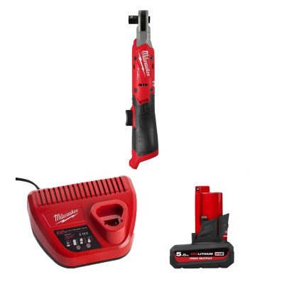 Máy siết bu lông góc Milwaukee M12 FIR12G2-0B0 ASIA + Pin M12 HB5 ASIA + Sạc C12C