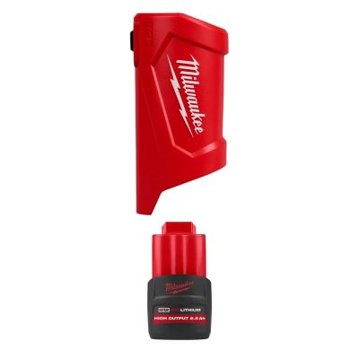 Sạc di động 2 in 1 Milwaukee M12TC2 + Pin M12 HB2.5 ASIA