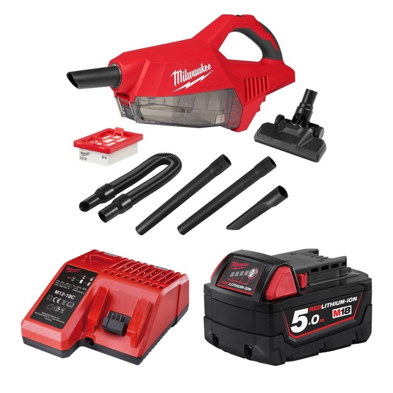 Máy hút bụi cầm tay M18 BLCV2 Milwaukee M18BLCV2 + Pin M18B5 + Sạc M12-18C