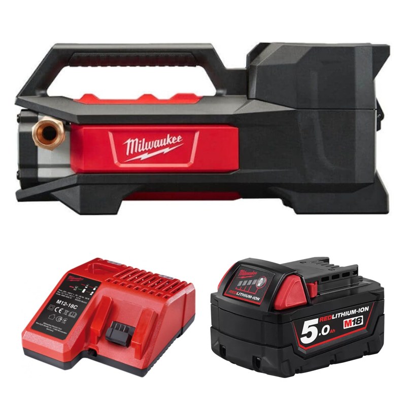 Máy bơm chuyển đổi Milwaukee M18 BTP-0 APJ + Pin M18B5 + Sạc M12-18C