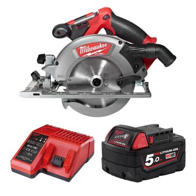 Máy cưa đĩa Milwaukee M18CCS55-0X + Pin M18B5 + Sạc M12-18C