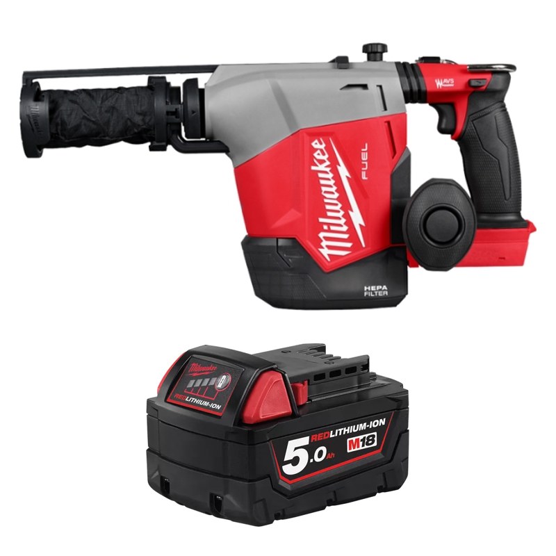 Máy khoan bê tông kèm hút bụi Milwaukee M18FHAFOH16-0C0 + Pin M18B5