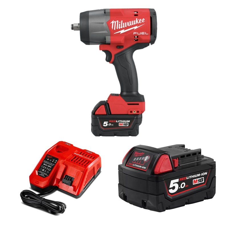 Máy siết bu lông M18 FHIW2F12-0X Milwaukee M18 FHIW2F12-0X0 + Pin M18B5 + Sạc M12-18FC