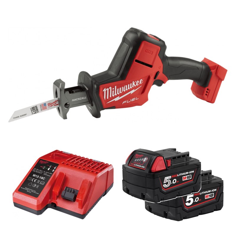 Máy cưa kiếm Milwaukee M18 FHZ-0 + 2 Pin M18B5 + Sạc M12-18C