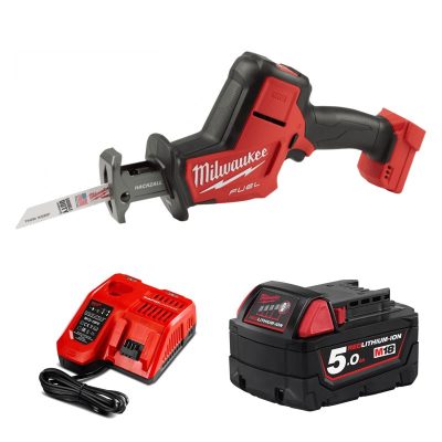 Máy cưa kiếm Milwaukee M18 FHZ-0 + Pin M18B5 + Sạc M12-18FC