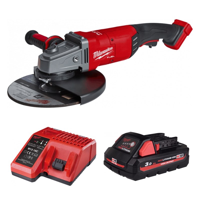 Máy mài góc Milwaukee M18 FLAG230XPDB-0C + Pin M18 HB3 + Sạc M12-18C