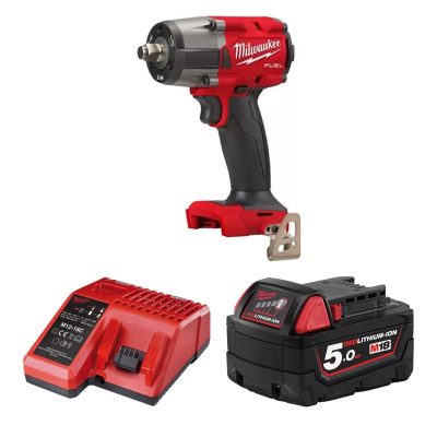 Máy siết bu lông Milwaukee M18 FMTIW2F12-0 + Pin M18B5 + Sạc M12-18C