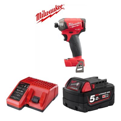 Máy vặn vít thủy lực Milwaukee M18FQID2 + Pin M18B5 + Sạc M12-18C