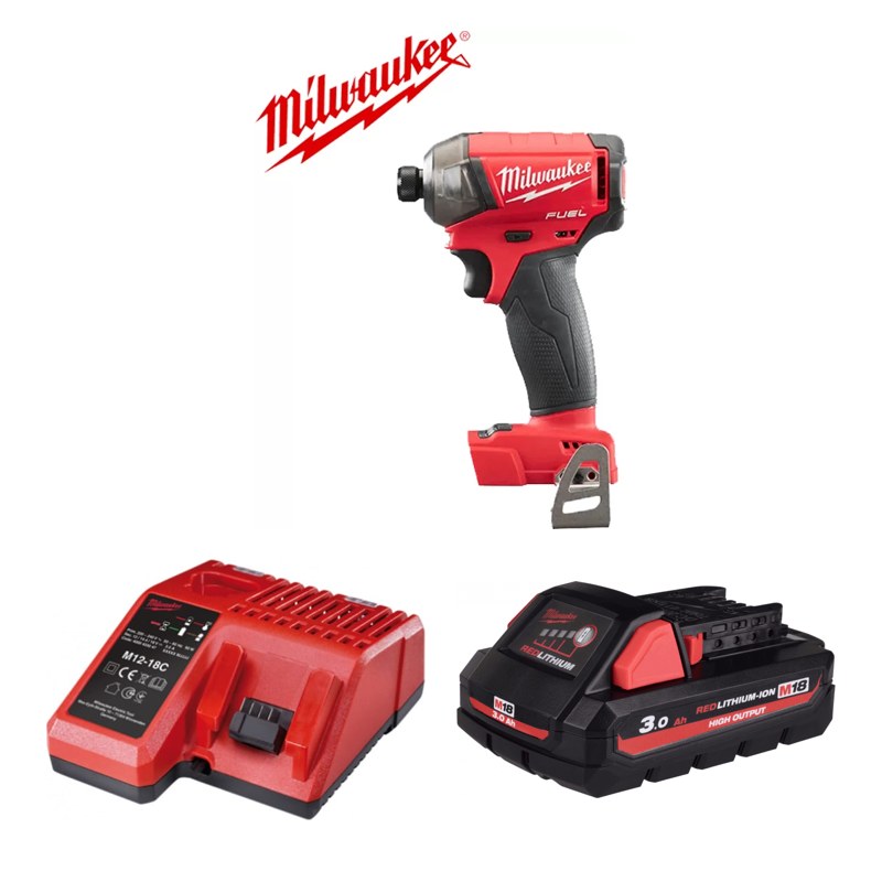 Máy vặn vít thủy lực Milwaukee M18FQID2 + Pin M18 HB3 + Sạc M12-18C