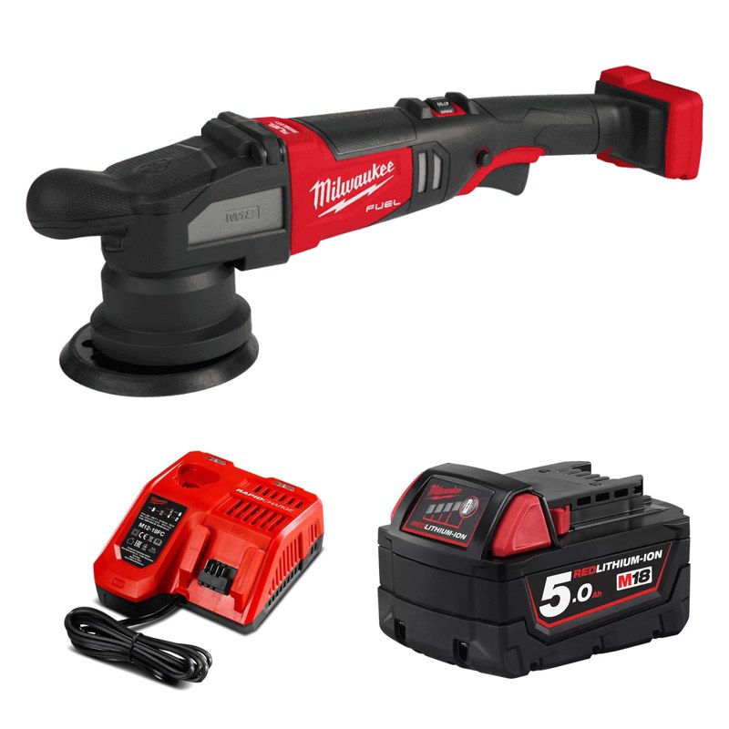 Máy đánh bóng lệch tâm Milwaukee M18 FROP15-0 + Pin M18B5 + Sạc M12-18FC