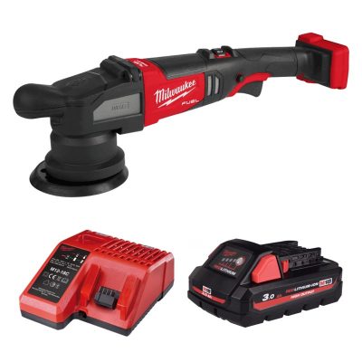 Máy đánh bóng lệch tâm Milwaukee M18 FROP15-0 + Pin M18 HB3 + Sạc M12-18C