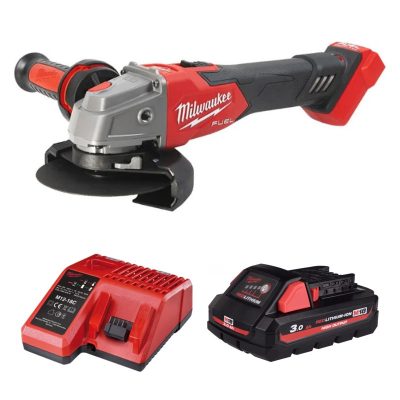 Máy mài góc Milwaukee M18 FSAGV100XB-0X0 + Pin M18 HB3 + Sạc M12-18C