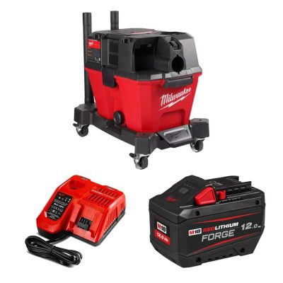 Máy hút bụi Milwaukee M18 FVC23L + Pin M18 FB12 + Sạc M12-18FC