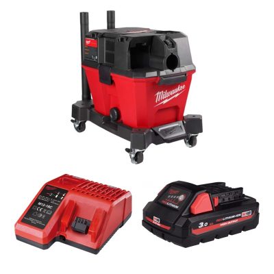 Máy hút bụi Milwaukee M18 FVC23L + Pin M18 HB3 + Sạc M12-18C