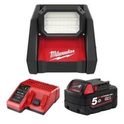 Đèn hắt sáng hiệu suất cao Milwaukee M18 HOAL-0 + Pin M18B5 + Sạc M12-18C