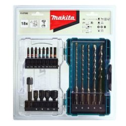 Bộ mũi khoan và mũi vít 18 chi tiết E-07082 Makita