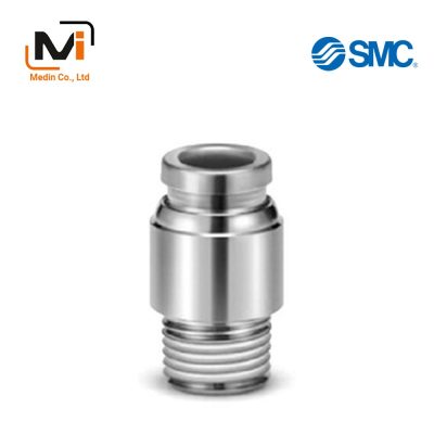Nối hơi ren inox KQB2S06-M5 (Ống 6 ren M5) SMC