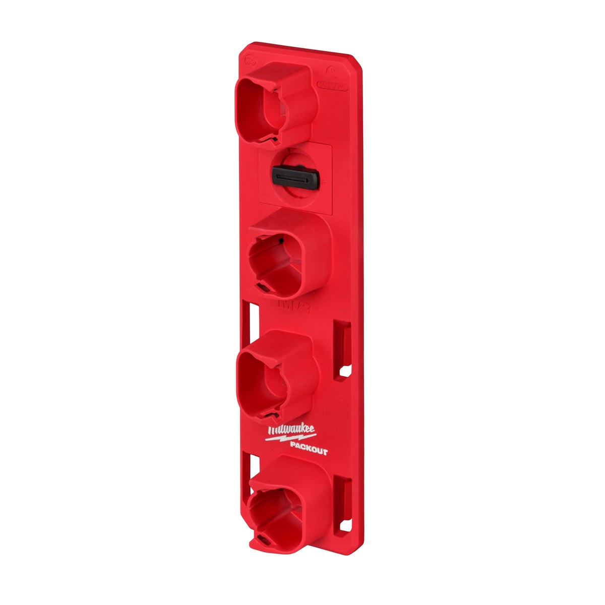 Kệ treo pin PACKOUT M12 Milwaukee 48-22-8338 với bốn ổ cắm pin và núm khoá