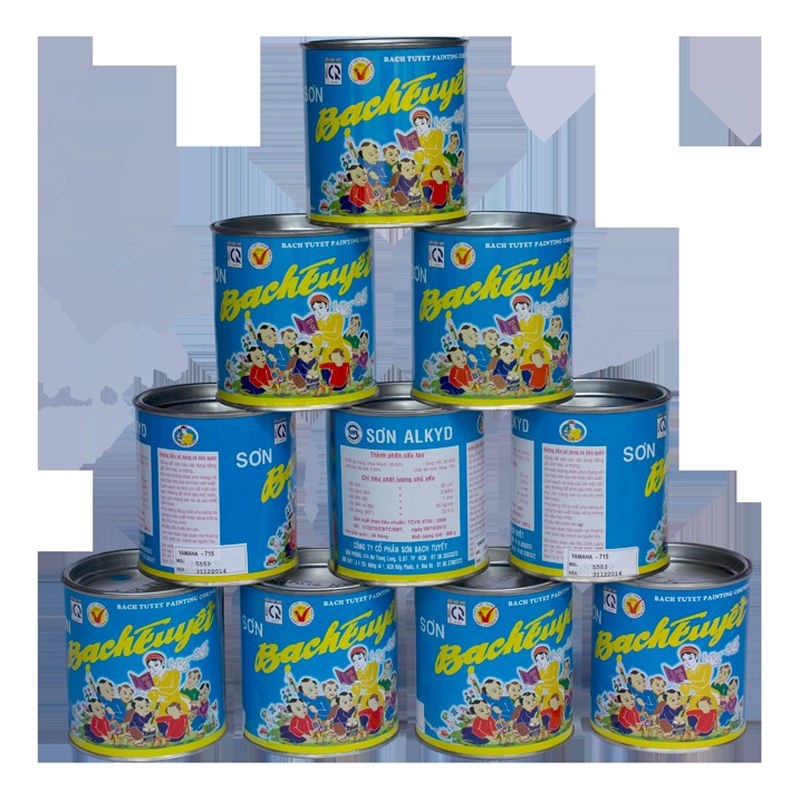 Sơn ALKYD bóng A404 (cam) 400G BẠCH TUYẾT