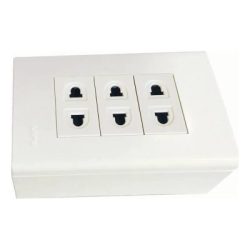 Bộ ổ cắm đơn 3 ổ cắm 2 chấu và đế nổi đơn A60B13UV (vặn vít) MPE