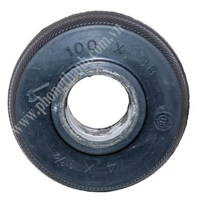 Bánh xe cao su 100x38 (không càng) Phong Thạnh