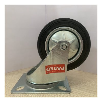 Bánh xe cao su xoay phi 100x38 PH (càng thép)