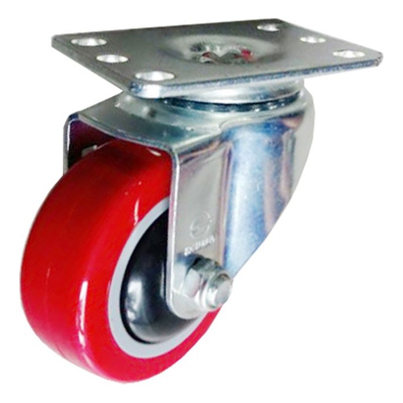 Bánh xe PU lõi gang càng xoay D150x70mm