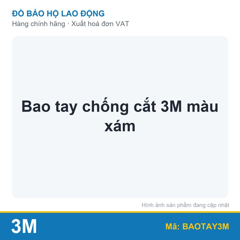 Bao tay chống cắt 3M màu xám