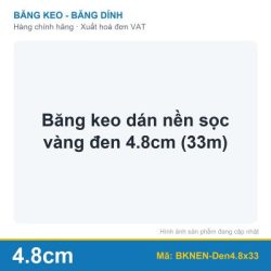 Băng keo dán nền sọc vàng đen 4.8cm (33m) (cuộn)