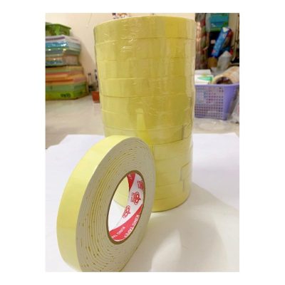 Băng keo xốp 2 mặt 5F (màu vàng lõi xốp trắng) AMERICA