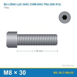 Bu lông lục giác chìm thép M8x30 GC
