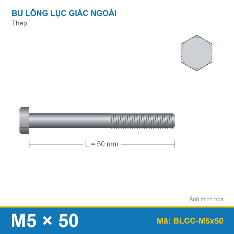 Bu lông cánh chuồn M5x50