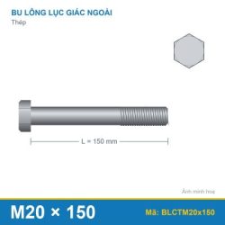 Bulong chữ T M20x150 (bộ)