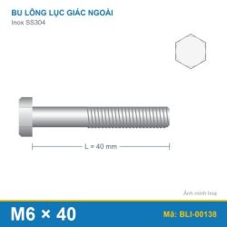Bu lông SS304 8.8 M6x40