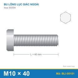 Bu lông SS304 8.8 M10x40