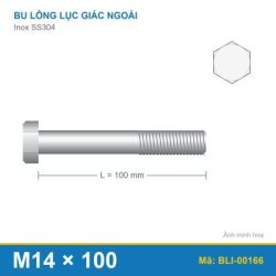 Bu lông SS304 8.8 M14x100