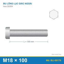 Bu lông SS304 8.8 M18x100