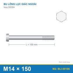 Bu lông SS304 8.8 M14x150
