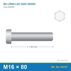 Bu lông SS304 8.8 M16x80
