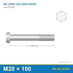 Bu lông SS304 8.8 M20x150