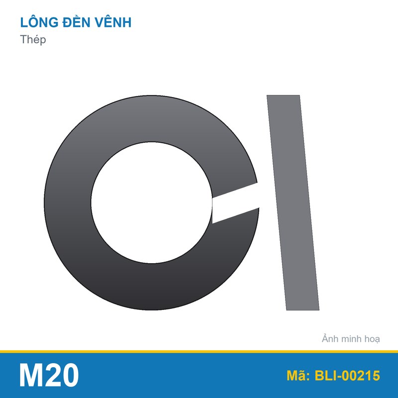 Lông đền vênh SS304 M20