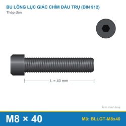 Bu lông lục giác chìm thép M8x40