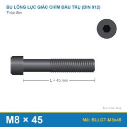 Bu lông lục giác thép 912 M8x45