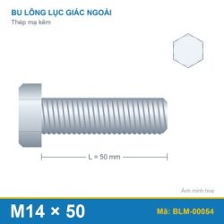 Bu lông mạ kẽm M14x50