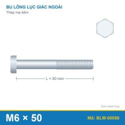 Bu lông mạ kẽm M6x50