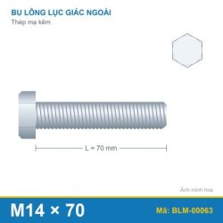 Bu lông mạ kẽm M14x70