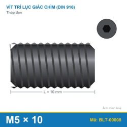 Vít trí lục giác chìm thép M5x10