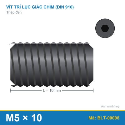 Bu lông lục giác âm thép 916 M5x10