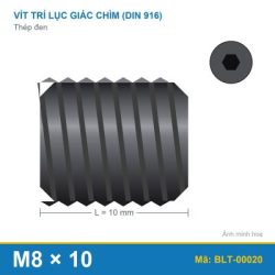 Bu lông lục giác âm thép 916 M8x10