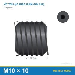 Vít trí lục giác chìm thép M10x10